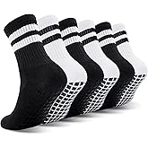 ELUTONG Youth Grip Soccer Socks Kids Grips Athletic Sports Crew Sock for Baseball Football Basketball Boys Girls 6 Pack