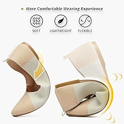 BABUDOG Women's Mesh Flats Shoes Pointed-Toe Dress