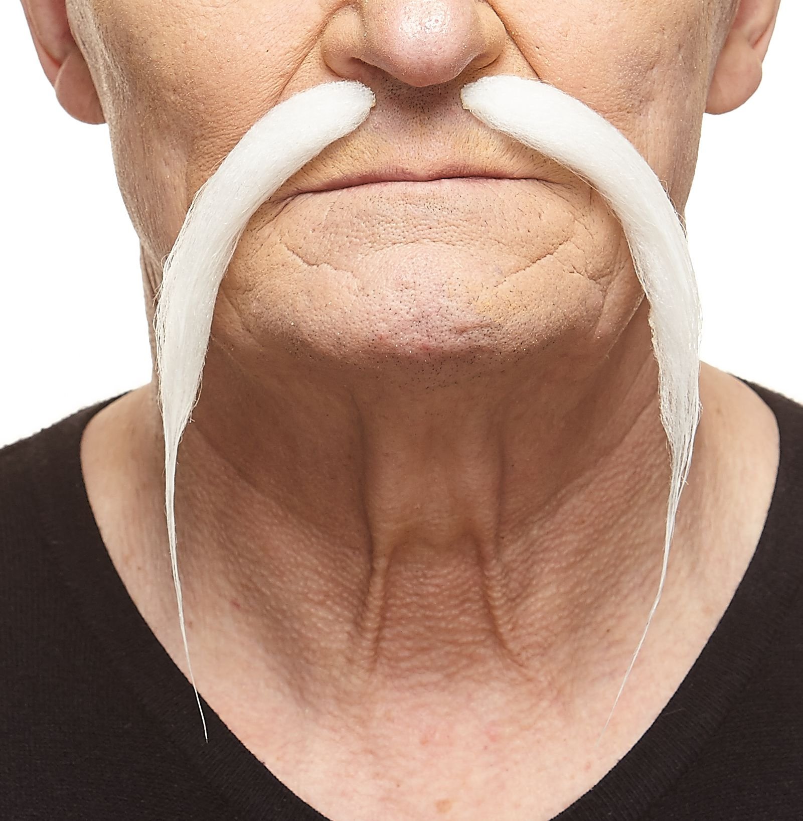 Mustaches Fake Mustache, Self Adhesive, Novelty, Chinese False Facial Hair, White Color