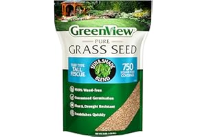 GreenView Pure Grass Seed Turf Type Tall Fescue Sun & Shade Blend, 3 lb. Bag – Covers up to 750 sq. ft.