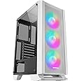 Mars Gaming MC-C White, PC ATX Case, Metal-Mesh Front Panel, Tempered Glass Window, 3 Front FRGB 120mm Fans