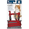 Catit Nylon Adjustable Cat Harness and Leash Set, Medium, Red