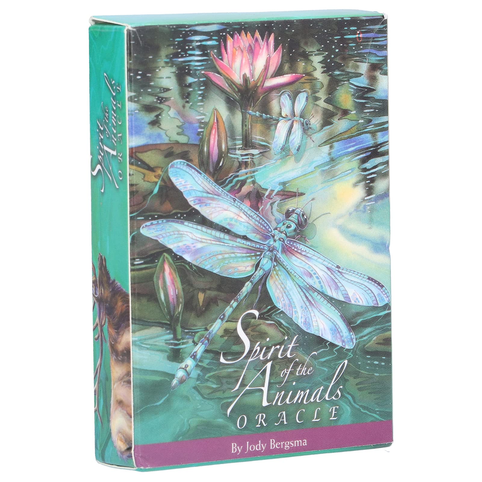 Dawwoti Oracle Cards Tarot, 52-card Mystic Fate Forecasting Divination Fortunetelling Card Deck Small English Sacred Animal Spirit Deck Dimension Cards for Family Entertainment