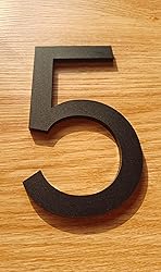 Adress Numbers - Self Adhesive 5 Inch Black Mailbox