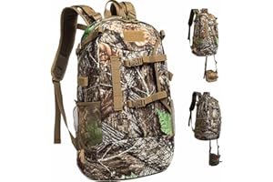 MARITTON Hunting Backpack,Durable Hunting Pack with Bow and Rifle Carry System for Camping,Hunting,Hiking. (Camo-Khaki)
