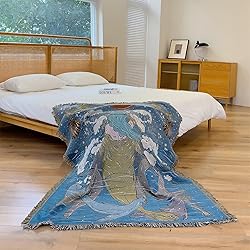 Shesyuki Boho Throw Blanket Reversible Cotton