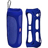 getgear Silicone Cover Sleeve for JBL Flip 4 Waterproof Portable Bluetooth Speaker, Customized Design Skin Portable Protection Solution, Best Matching in Shape and Color (Blue)