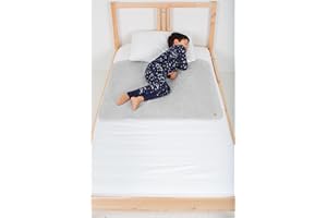 PeapodMats Bedwetting & Incontinence Waterproof Bed Mat - Reusable Underpad. Secure Placement & Breathable. Washable. Enviro Friendly 3x3 (Light Gray) Mattress Protector & Pee Pad for Kids & Adults