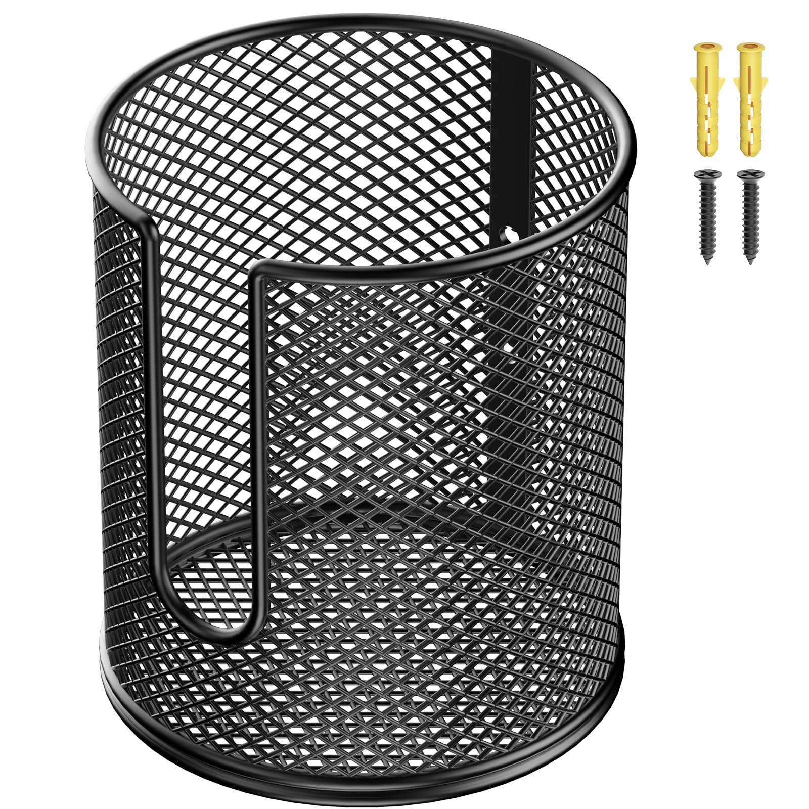 Photo 1 of 1 Pack Boat Ring Cup Holder, Universal Wall Mounted Cup Holder, Wall Mount Drink Holder for Marine, Yacht, RV, Railings, Swing, Installs on Drillable Walls Using Screws, 3.54" Inner Diameter(Black)