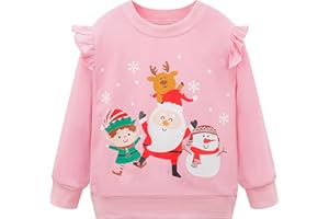 RETSUGO Toddler Baby Girls Sweatshirts Casual Pullover Crewneck Winter Long Sleeve Tops Shirts Clothes 3T-8T