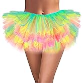 Ammiko Tutu for Women Adults - 5 Layer Tutu Skirts, Tutus for Women Girls, Halloween Tutu Adult, 80s Tulle Skirt Costume