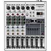 Professional Audio Mixer, Phenyx Pro Sound Console w/USB Audio Interface, 4-Channel Sound board DJ Mixer w/Stereo Equalizer, 16 DSP Effects, suitable for Stage, Live Gigs, and Karaoke (PTX-15)