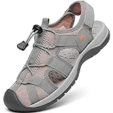 Dannto Women's Sport Sandals Close Toe Mesh Hiking Outdoor Athletic Casual Walking Sandals Water Shoes