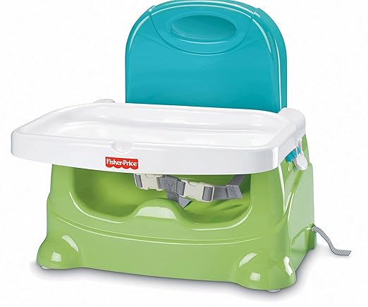 Fisher-Price Healthy Care Booster Seat, Green/Blue