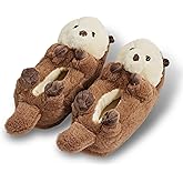 ooohyeah Kids Fuzzy Funny Animal Slippers, Cute Non-Slip Winter Warm House Shoes for Boys & Girls, Shoe Size 1-4