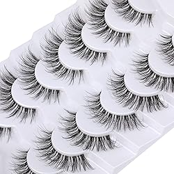 False Eyelashes with Clear Band Faux Mink Lashes