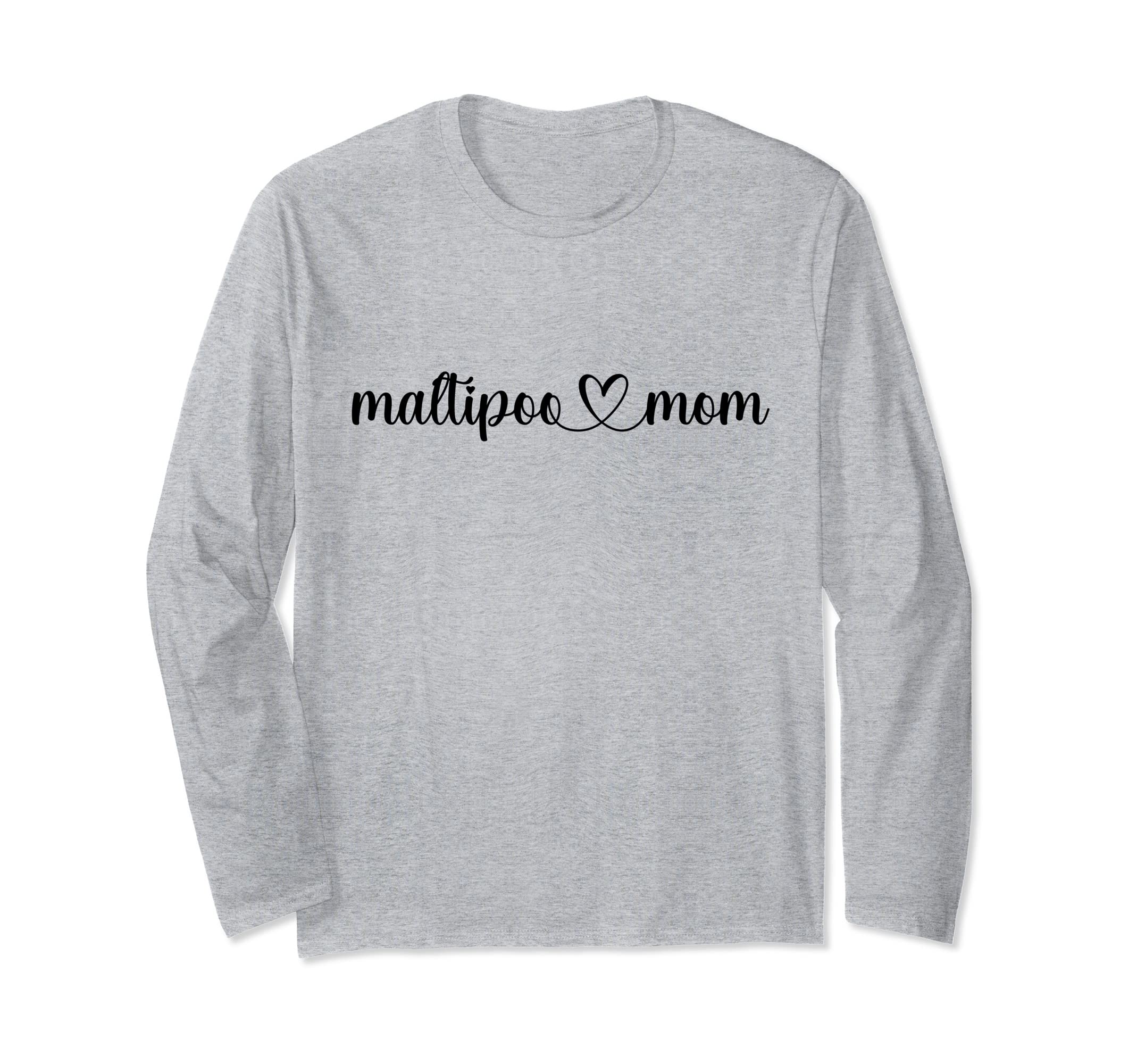 Dog Heart Love Maltipoo Mom Long Sleeve T-Shirt