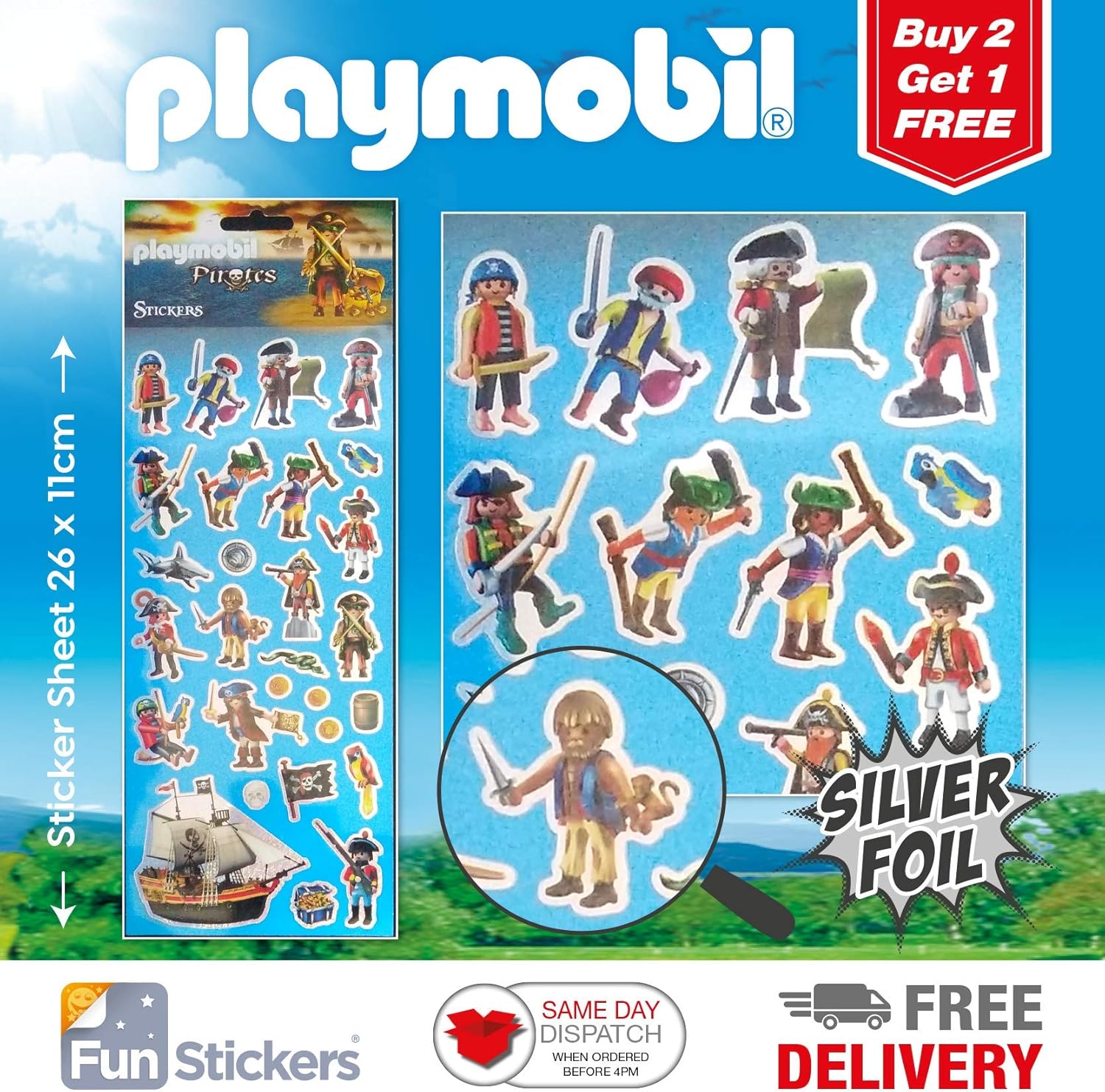 Playmobil Stickers Pirates 1001 Amazon.co.uk Toys & Games