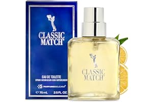 PB ParfumsBelcam Blue Classic Match Eau de Toilette Spray for Men – Modern Citrus Fougere Fragrance, Notes of Melon, Moss and
