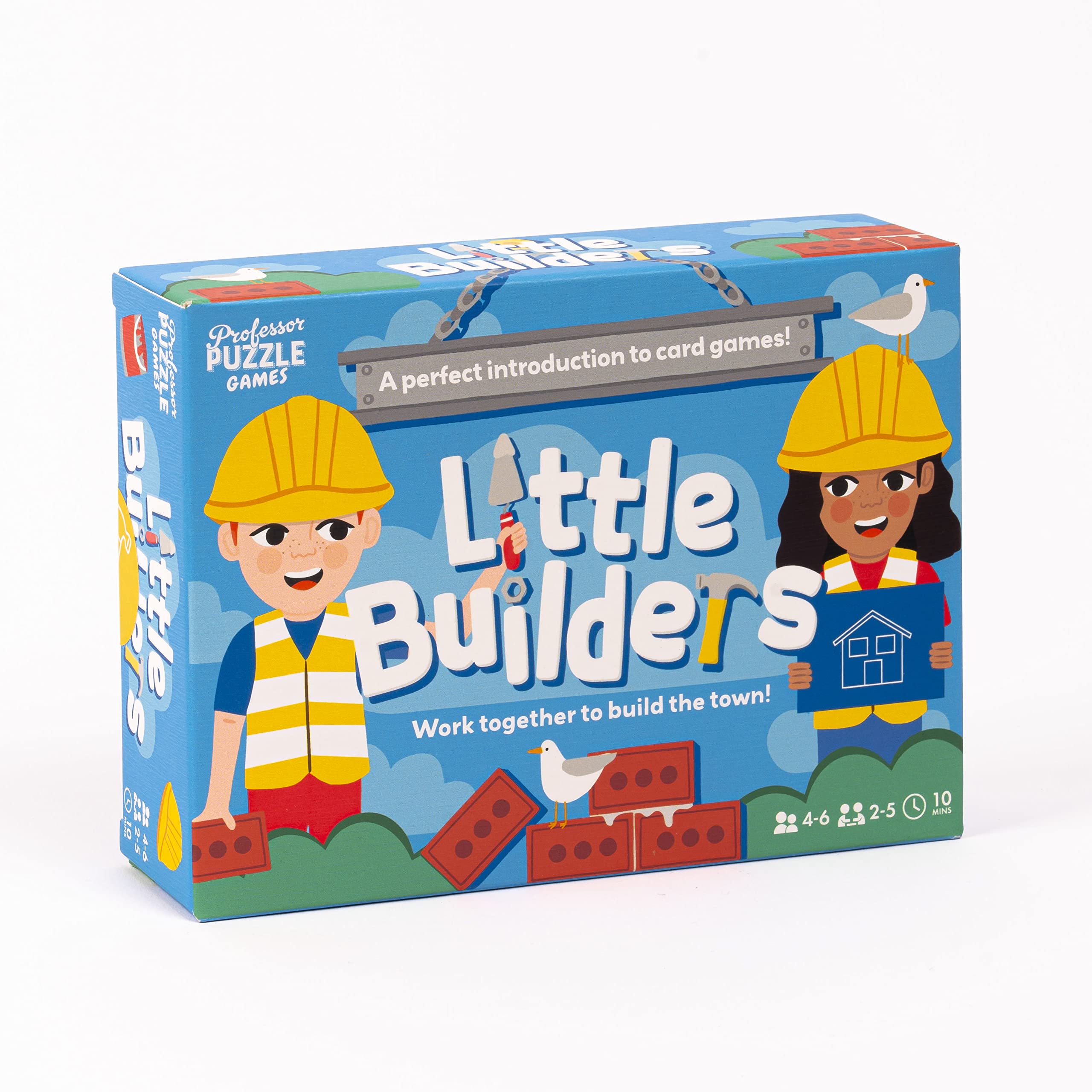Professor Puzzle | Little Builders | Kids Card Game | Ages 4-6 | 2-5 Players | 10 Minutes Playing Time