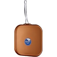 COOKSMARK Copper Pan 11-Inch Nonstick Copper Griddle Pan with Stainless Steel Handle Dishwasher Safe Oven Safe PTFE PFOA…