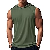 MAGCOMSEN Mens Tank Top Sleeveless Hoodie Cotton T-Shirt Summer Casual Shirt Muscle Tee