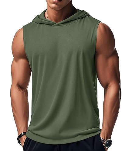 Amazon.com: TACVASEN Mens Tank Top Hoodie Workout Tank Top Muscle