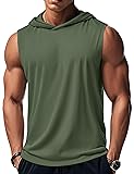 MAGCOMSEN Hooded Tank Tops Men Sleeveless T Shirts