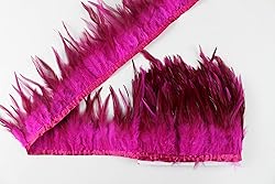 2 Yard Long, 5-6 inch Height, Dyed Saddle Feather