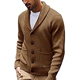 PJ PAUL JONES Mens Shawl Collar Cardigan Sweaters Knit Textured Sweater Button Down Cardigans