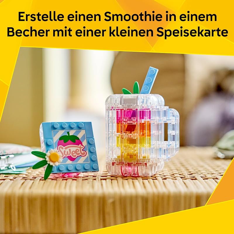 Creator 3-in-1-Set Parfümflasche mit Blumendeko - Bauspielzeug mit 3 Bauoptionen: Parfümflasche, Blumenvase oder Smoothie - Geschenkidee für Kinder ab 8 Jahren - 31383