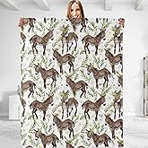 dhakalrlde Donkey Themed Throw Blanket - Plush, Soft, Comfy, Lightweight, Warm, Fuzzy, Cozy and Charming Flannel Blanket Perfect for Couch, Travel, Bed, Office, Outdoor - 50in×60in
