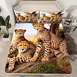Erosebridal Leopard Bedding Set Twin, Cheetah