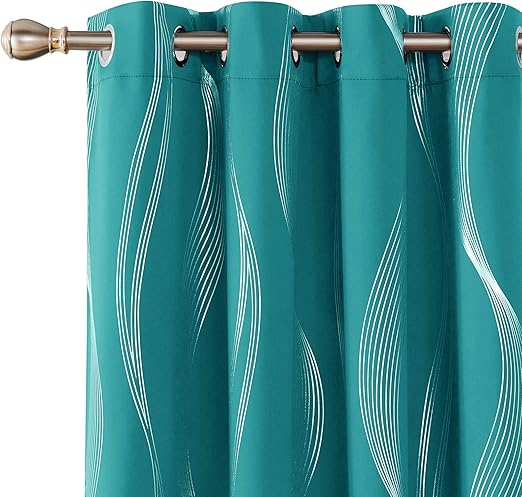 Amazon Com Deconovo Thermal Insulated Room Darkening Turquoise