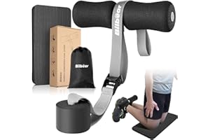 Bilbear Adjustable Nordic Hamstring Curl Strap with Kneeling Mat,Portable Nordic Strap for Hamstring Curls,Hamstring Stretch,Crunch,Sit-ups,Nordic Curl Machine at Home,Withstand 400lbs