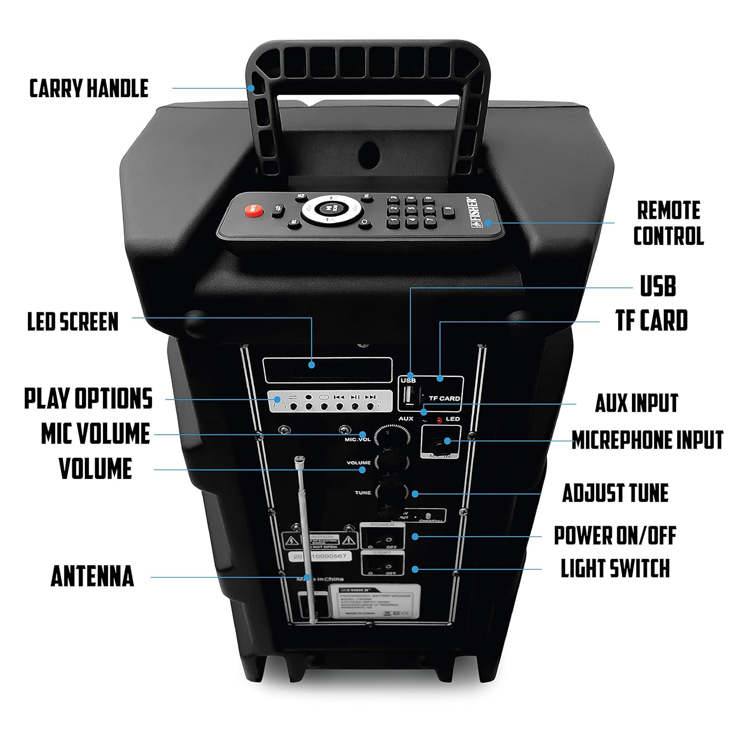 fisher dynamic bass wireless speaker