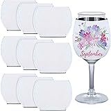 Sublimation Blank Wine Glass Sleeve Sublimation Neoprene Insulator Cover for Ornaments Supplies, 4.5 x 3.3 Inch (10 Pieces)