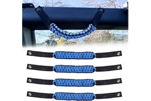 BESTAOO Roll Bar Grab Handles Paracord Grip Handle for Ford Bronco Accessories 2021 2022 2023 2024 2025 2 Door 4 Door, 4 Pack