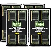 512GB 8X64GB DDR5 4800MHz PC5-38400 2Rx4 1.1V CL40 288-PIN ECC Registered RDIMM NEMIX RAM Server Memory KIT