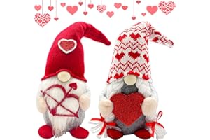 TEEKER Valentines Day Decor - Valentines Day Decorations - Valentines Day Gifts for Her, Teacher, Girls, Him - Wedding for Women - Valentines Day Couple Plush Gnomes Decorations for Home