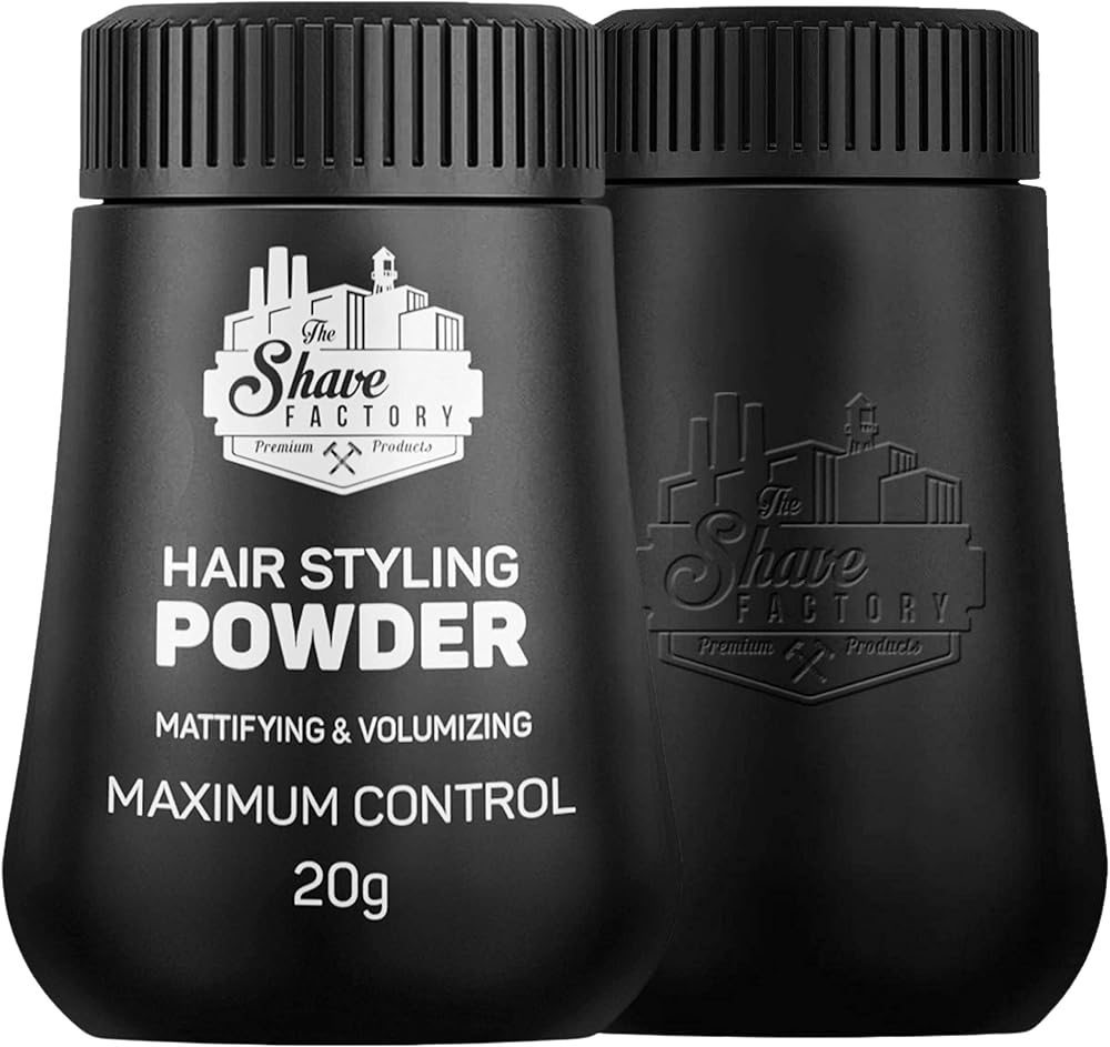 The Shave Factory Hair Styling Powder 20g Black - Matt Texturizing Powder