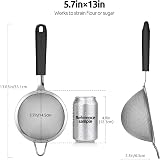 U-Taste 18/8 Stainless Steel Mesh Sieve 14 cm Fine Strainer 30 Mesh view 2