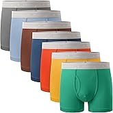 BAMBOO COOL Boys’ Moisture-Wicking Brethable Underewar 6-18Y 7 Pack Week Theme Ultra Soft and Lightweight Boxer Briefs