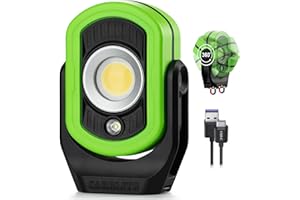 CARELITE Magnetic Work Light, 1500 Lumens – Dual LED Mechanic Light, 5200mAh Rechargeable, 4 Modes, Strong Magnetic Base, Por