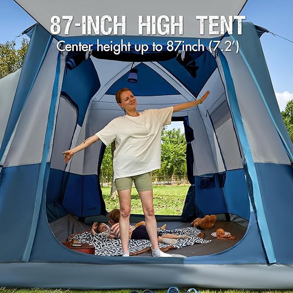 PORTAL 5-PERSON SUV TENT WITH PORCH, 2-IN-1 CAR CAMPING TENT, WATER-RESISTANT & WINDPROOF, TRUNK TENT WITH 2 DOORS FOR TRAVEL & OUTDOOR ADVENTURES