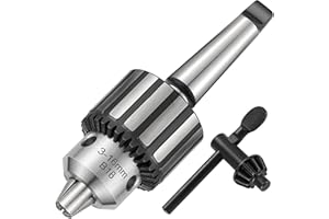 Eumtenr Heavy Duty 5/8" Drill Chuck with K32 Chuck Key and MT2 Shank | #2 Morse Taper Arbor
