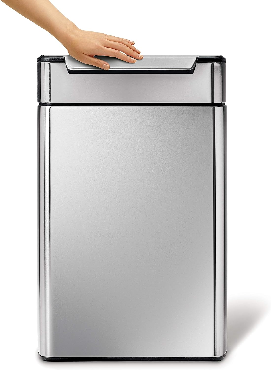 simplehuman CW2018 48L (24/24) Rectangular Touch-Bar Recycling Kitchen Bin, Easy Open Touch-Bar, Stay-Open Lid, Inner Buckets - Image 5