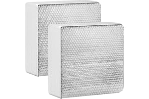 Gekufa RV Vent Insulator 14 * 14 * 3" RV Skylight Cover with Reflective Surface Universal Camper Skylight Shade for Vent Inside Camper Trailer with Velcro (2pc)