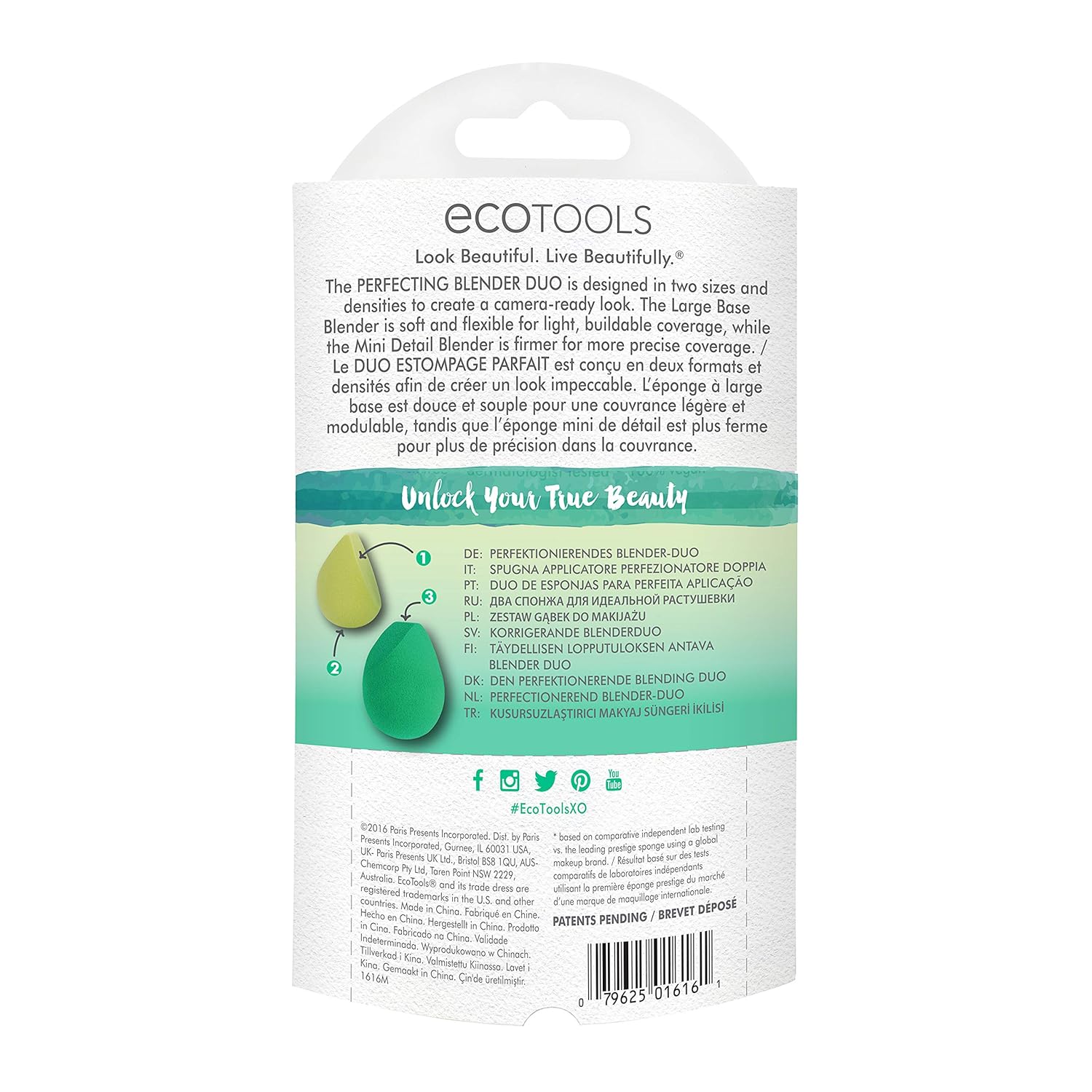 EcoTools Perfecting Blender Duo, 2 Beauty Sponges for Flawless Foundation Coverage: Beauty