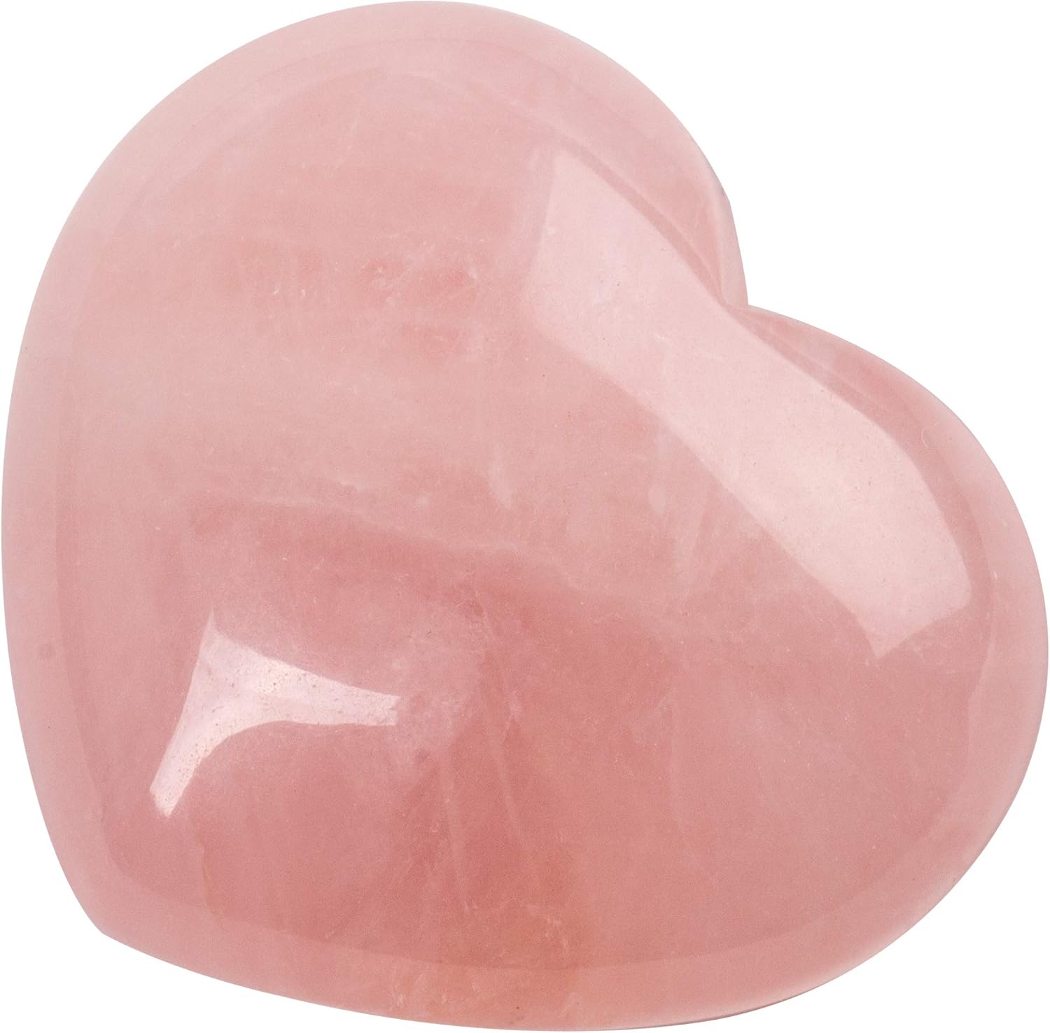 Unihom Rose Quartz Heart Stone Puffy Worry Stone Palm Healing Crystal for Chakra Reiki Balancing, Meditation and Decoration - 1.55": Home & Kitchen